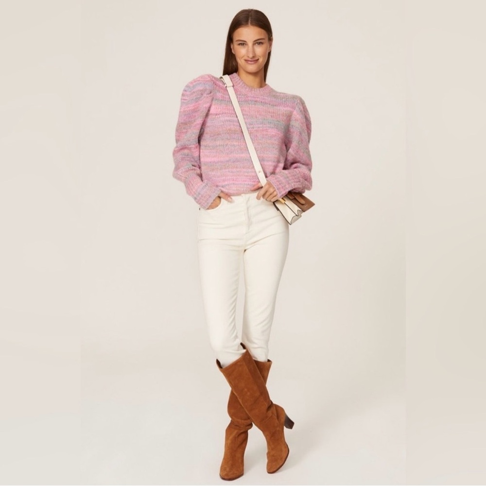 Love Shack Fancy Women’s multicolor Pink Puff Sleeve Sweater - Picture 8 of 8